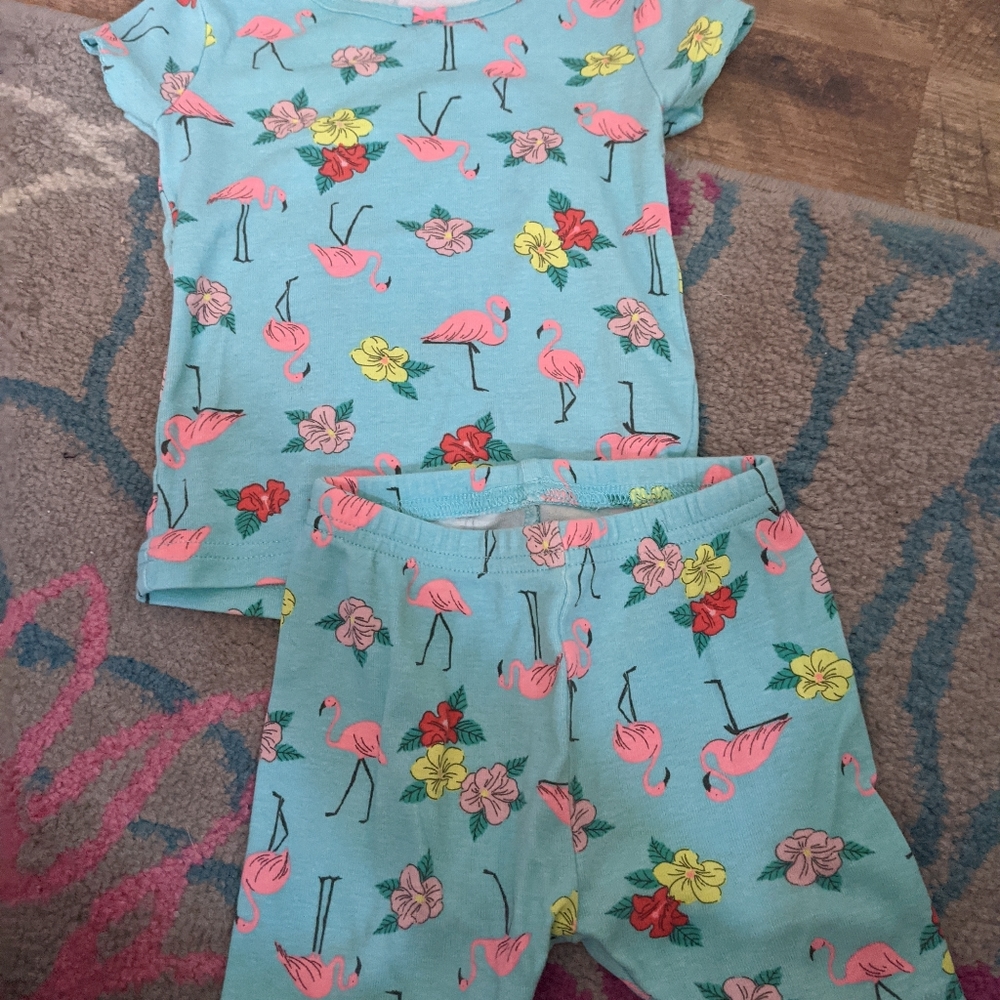 18 mo shorts and short sleeved pajamas